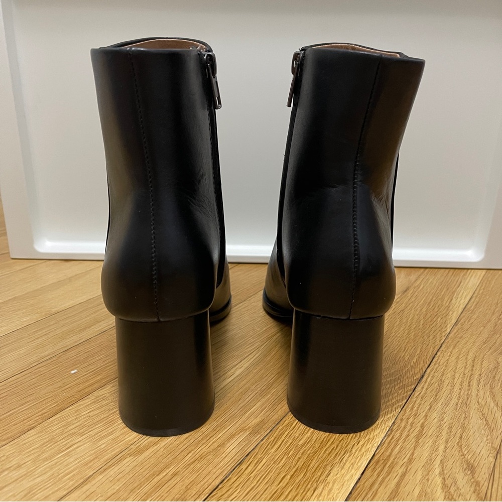 Madewell Elegant Black Heeled Ankle Booties Boots - Picture 3 of 8